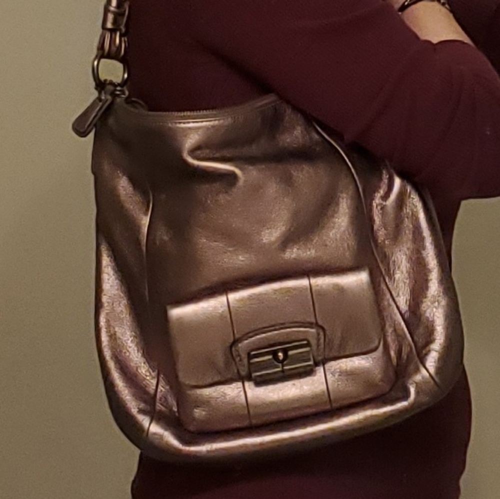 Coach Crossbody Hobo in Bronze